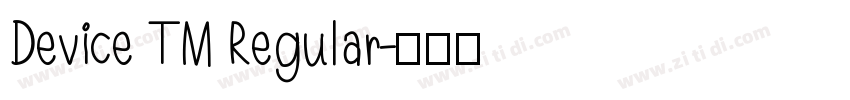 Device TM Regular字体转换